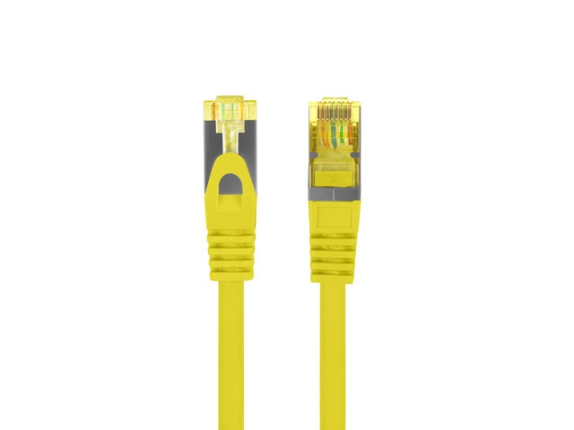 Lanberg PCF6A-10CU-0025-Y Cat.6A S/FTP AWG27 LSZH árnyékolt sárga patch kábel 0,25m