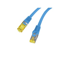 Lanberg PCF6A-10CU-0050-B Cat.6A S/FTP AWG27 LSZH árnyékolt kék patch kábel 0,50m
