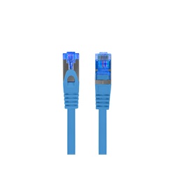 Lanberg PCF6A-10CC-0025-B Cat.6A S/FTP LSZH CCA árnyékolt réz bevonatú alumínium kék patch kábel 0,25m