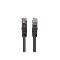 Lanberg PCF6-10CC-0025-BK Cat.6 F/UTP PVC CCA árnyékolt réz bevonatú alumínium fekete patch kábel 0,25m
