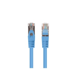 Lanberg PCF6-10CC-0025-B Cat.6 F/UTP PVC CCA árnyékolt réz bevonatú alumínium kék patch kábel 0,25m