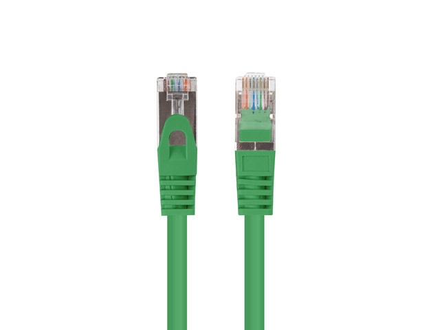 Lanberg PCF6-10CC-0025-G Cat.6 F/UTP PVC CCA árnyékolt réz bevonatú alumínium zöld patch kábel 0,25m