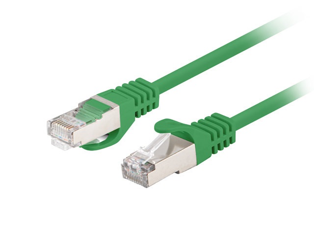Lanberg PCF6-10CC-0025-G Cat.6 F/UTP PVC CCA árnyékolt réz bevonatú alumínium zöld patch kábel 0,25m