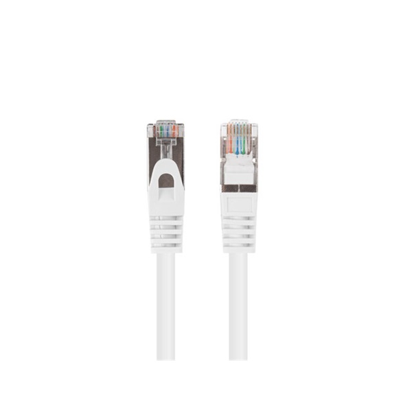 Lanberg PCF6-10CC-0025-W Cat.6 F/UTP PVC CCA árnyékolt réz bevonatú alumínium fehér patch kábel 0,25m
