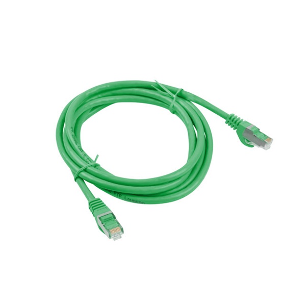 Lanberg PCF6-10CC-0100-G Cat.6 F/UTP PVC CCA árnyékolt réz bevonatú alumínium zöld patch kábel 1m