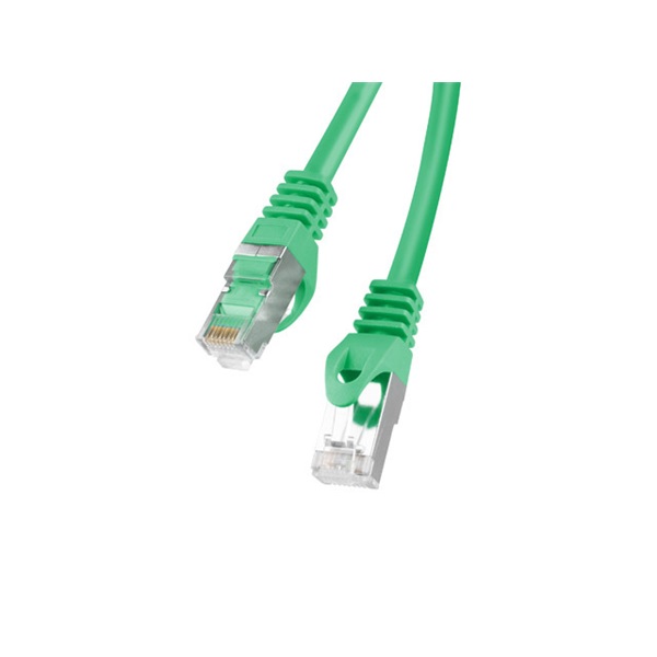 Lanberg PCF6-10CC-0100-G Cat.6 F/UTP PVC CCA árnyékolt réz bevonatú alumínium zöld patch kábel 1m
