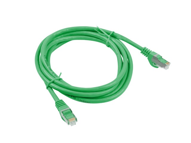 Lanberg PCF6-10CC-0100-G Cat.6 F/UTP PVC CCA árnyékolt réz bevonatú alumínium zöld patch kábel 1m