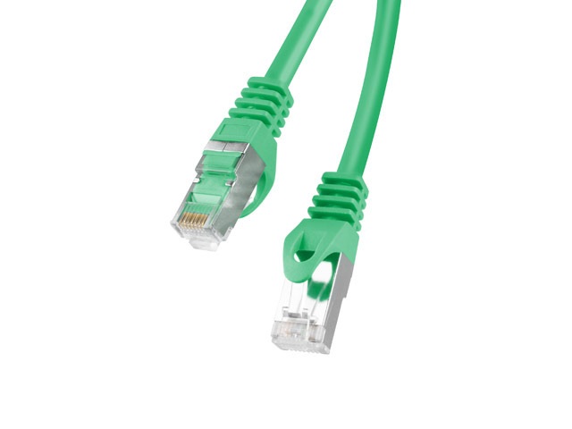 Lanberg PCF6-10CC-0100-G Cat.6 F/UTP PVC CCA árnyékolt réz bevonatú alumínium zöld patch kábel 1m