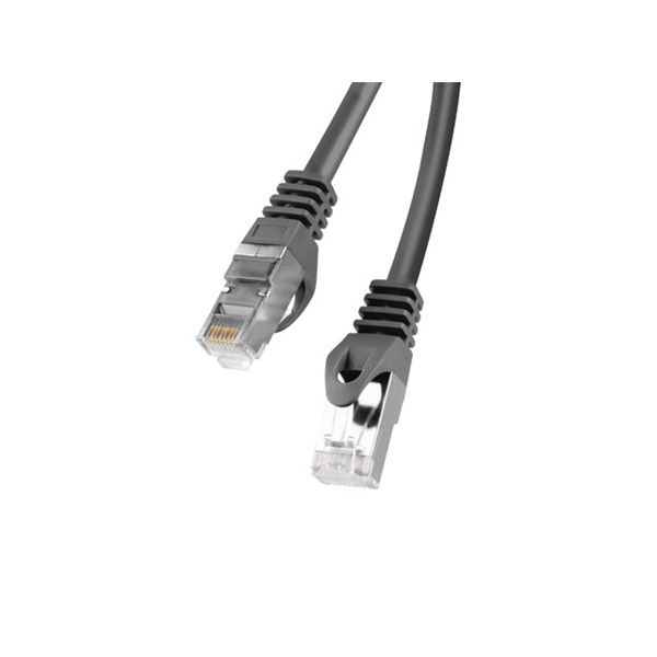 Lanberg PCF6-10CC-0200-BK Cat.6 F/UTP PVC CCA árnyékolt réz bevonatú alumínium fekete patch kábel 2m