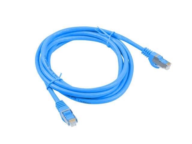 Lanberg PCF6-10CC-0200-B Cat.6 F/UTP PVC CCA árnyékolt réz bevonatú alumínium kék patch kábel 2m