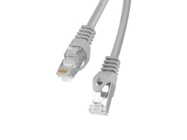Lanberg PCF6-10CC-0200-S Cat.6 F/UTP PVC CCA árnyékolt réz bevonatú alumínium szürke patch kábel 2m