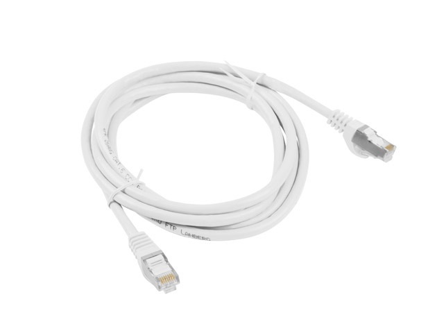 Lanberg PCF6-10CC-0200-W Cat.6 F/UTP PVC CCA árnyékolt réz bevonatú alumínium fehér patch kábel 2m