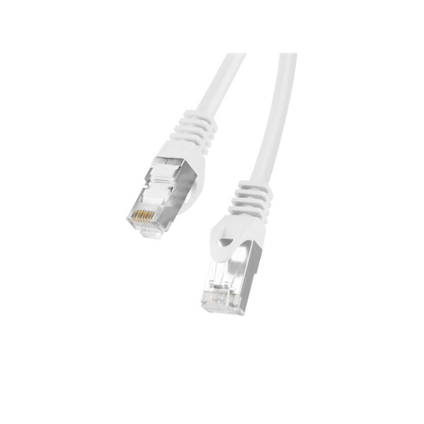 Lanberg PCF6-10CC-0200-W Cat.6 F/UTP PVC CCA árnyékolt réz bevonatú alumínium fehér patch kábel 2m