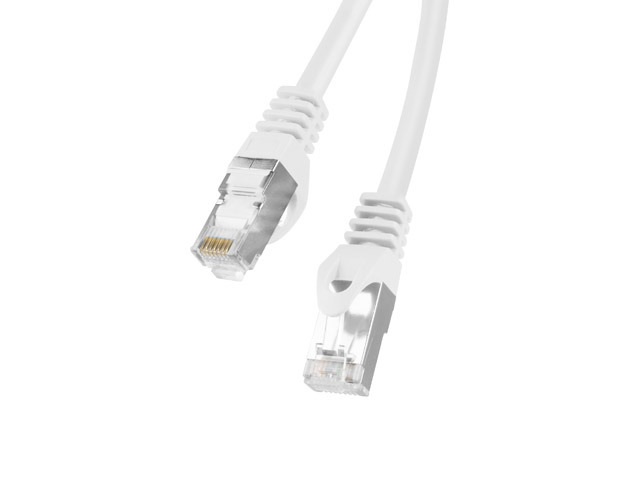 Lanberg PCF6-10CC-0200-W Cat.6 F/UTP PVC CCA árnyékolt réz bevonatú alumínium fehér patch kábel 2m