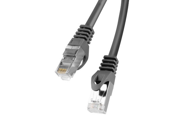 Lanberg PCF6-10CC-2000-BK Cat.6 F/UTP PVC CCA árnyékolt réz bevonatú alumínium fekete patch kábel 20m