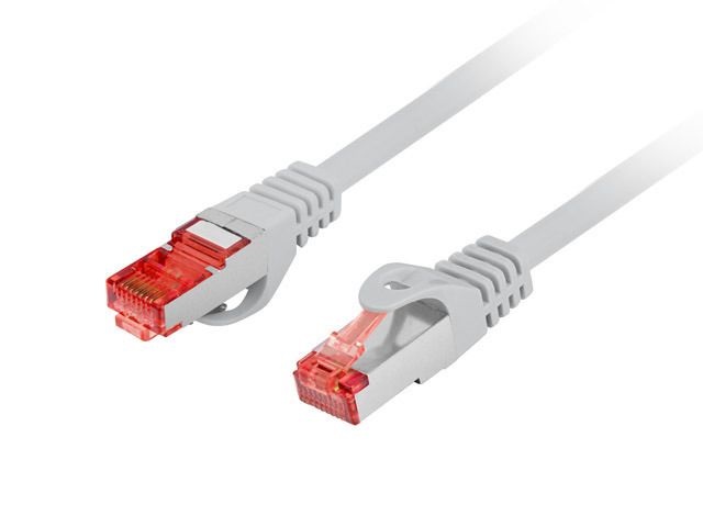 Lanberg PCF6-10CU-0025-S Cat.6 F/UTP AWG26 LSZH árnyékolt szürke patch kábel 0,25m