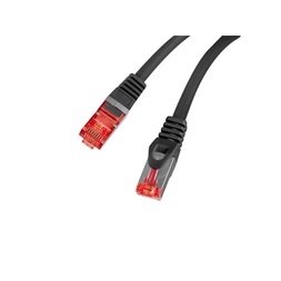 Lanberg PCF6-10CU-0300-BK Cat.6 F/UTP AWG26 LSZH árnyékolt fekete patch kábel 3m