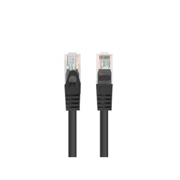 Lanberg PCU5-10CC-0025-BK Cat.5e U/UTP PVC CCA árnyékolatlan réz bevonatú alumínium fekete patch kábel 0,25m