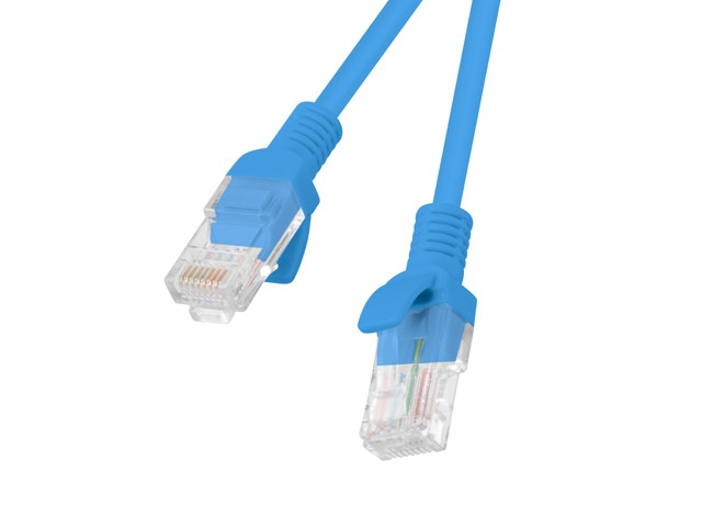 Lanberg PCU5-10CC-0100-B Cat.5e U/UTP PVC CCA árnyékolatlan réz bevonatú alumínium kék patch kábel 1m
