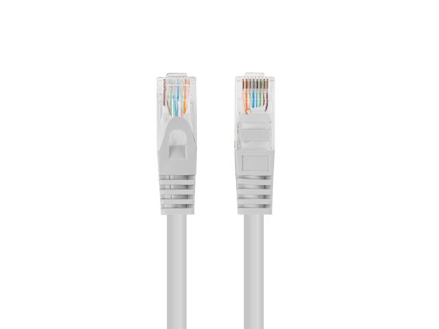 Lanberg PCU6-10CC-0025-S Cat.6 U/UTP PVC CCA árnyékolatlan réz bevonatú alumínium szürke patch kábel 0,25m