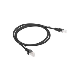 Lanberg PCU6-10CC-0100-BK Cat.6 U/UTP PVC CCA árnyékolatlan réz bevonatú alumínium fekete patch kábel 1m