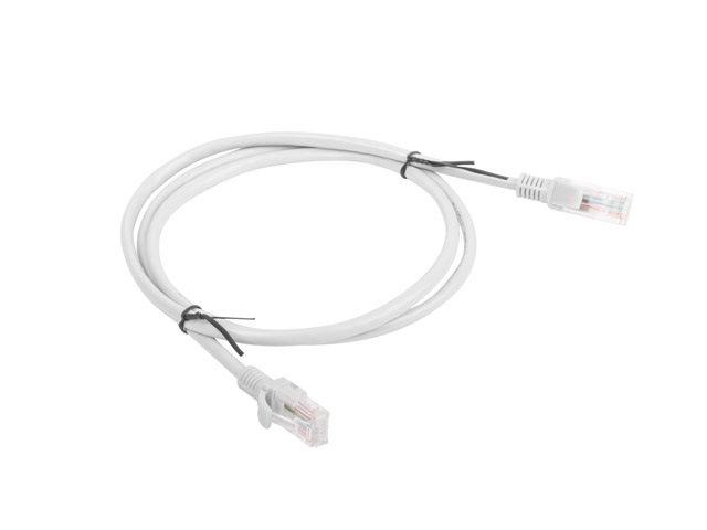 Lanberg PCU6-10CC-0100-S Cat.6 U/UTP PVC CCA árnyékolatlan réz bevonatú alumínium szürke patch kábel 1m