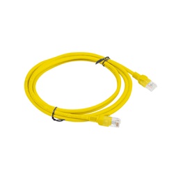 Lanberg PCU6-10CC-0200-Y Cat.6 U/UTP PVC CCA árnyékolatlan réz bevonatú alumínium sárga patch kábel 2m