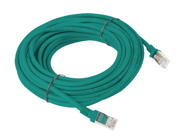 Lanberg PCU6-10CC-1000-G Cat.6 U/UTP PVC CCA árnyékolatlan réz bevonatú alumínium zöld patch kábel 10m