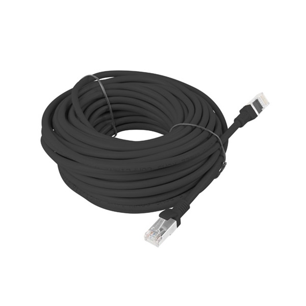 Lanberg PCU6-10CC-1500-BK Cat.6 U/UTP PVC CCA árnyékolatlan réz bevonatú alumínium fekete patch kábel 15m
