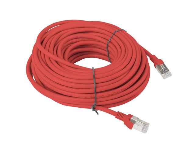 Lanberg PCU6-10CC-2000-R Cat.6 U/UTP PVC CCA árnyékolatlan réz bevonatú alumínium piros patch kábel 20m