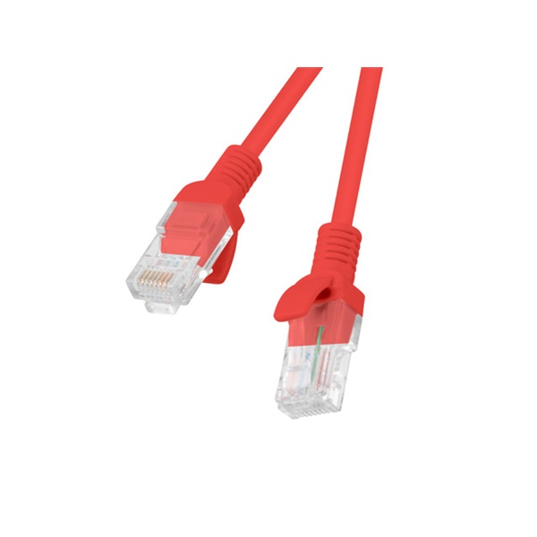 Lanberg PCU6-10CC-2000-R Cat.6 U/UTP PVC CCA árnyékolatlan réz bevonatú alumínium piros patch kábel 20m