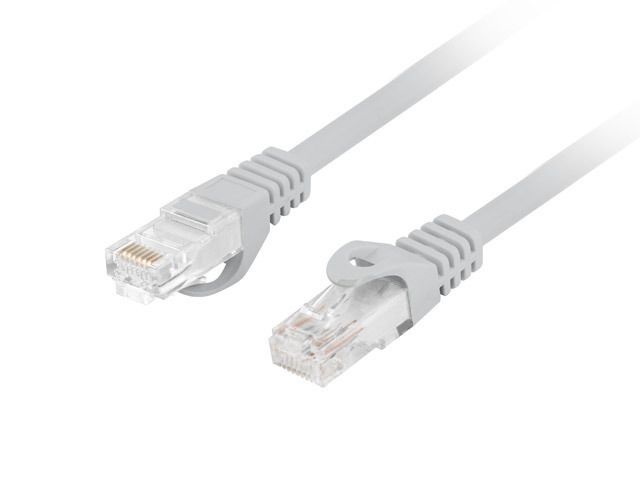 Lanberg PCU6-10CU-0025-S Cat.6 U/UTP AWG26 LSZH árnyékolatlan szürke patch kábel 0,25m