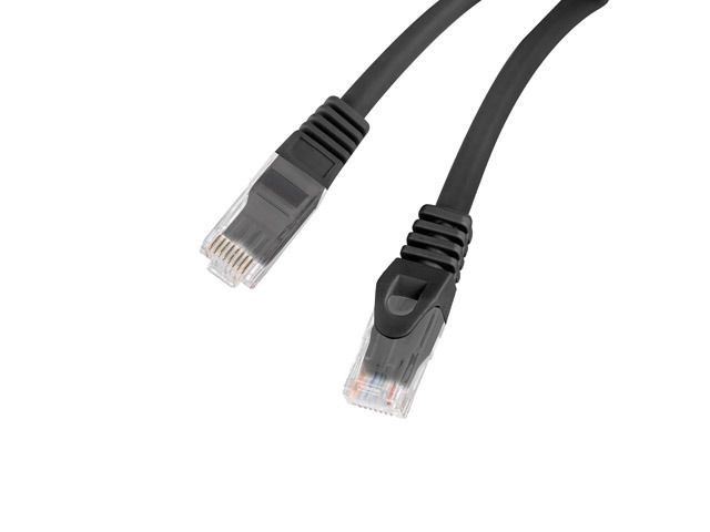 Lanberg PCU6-10CU-0150-BK Cat.6 U/UTP AWG26 LSZH árnyékolatlan fekete patch kábel 1,5m