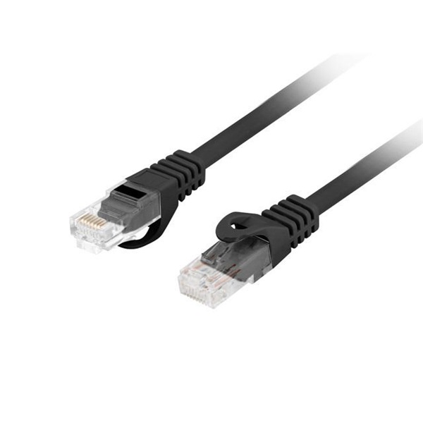 Lanberg PCU6-10CU-1000-BK Cat.6 U/UTP AWG26 LSZH árnyékolatlan fekete patch kábel 10m