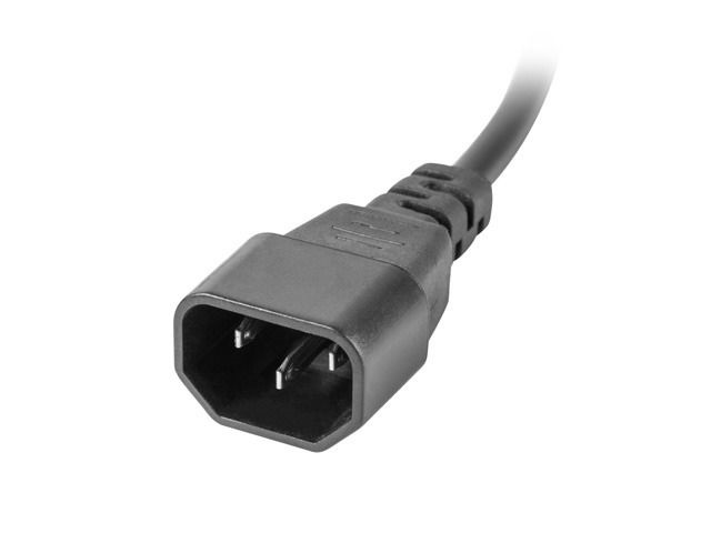 Lanberg PDU-10I-0200-IEC-BK 2m vezetékkel 19"/1U 10xC13 aljzat C14 csatlakozóvéggel fekete elosztósor kapcsolóval