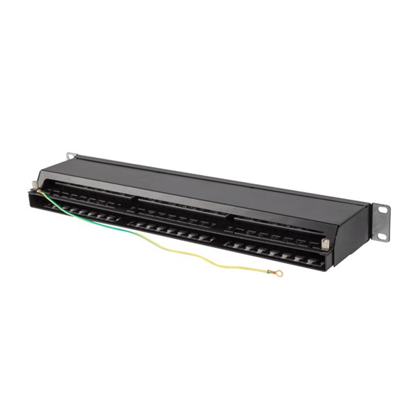 Lanberg PPS5-1048-B 19"/1U 48port Cat.5e FTP árnyékolt fekete patch panel