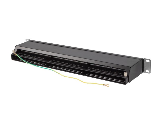 Lanberg PPS5-1048-B 19"/1U 48port Cat.5e FTP árnyékolt fekete patch panel