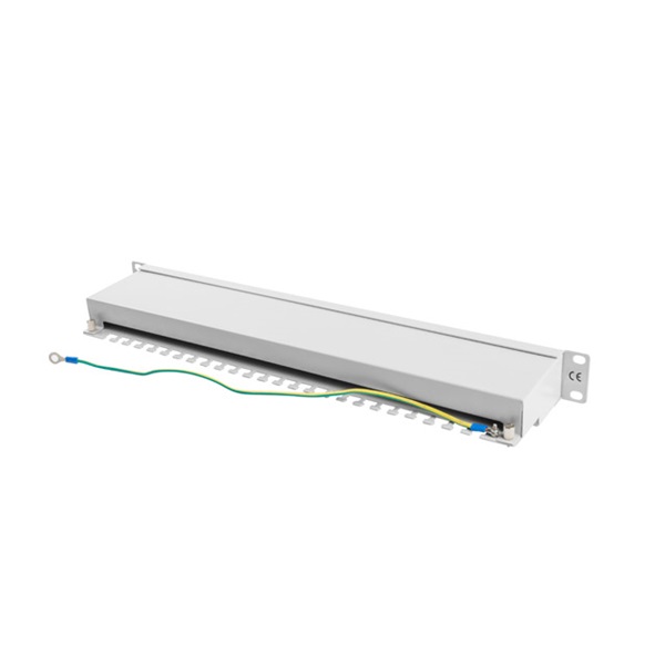 Lanberg PPS6-1024-S 19" 1U 24port Cat.6 FTP árnyékolt szürke patch panel