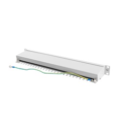 Lanberg PPS6-1024-S 19" 1U 24port Cat.6 FTP árnyékolt szürke patch panel