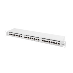 Lanberg PPS6-1024-S 19" 1U 24port Cat.6 FTP árnyékolt szürke patch panel