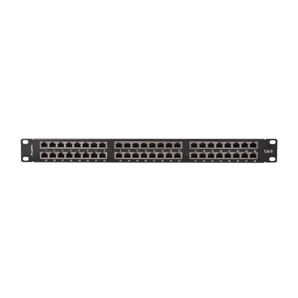 Lanberg PPS6-1048-B 19"/1U 48port Cat.6 FTP árnyékolt fekete patch panel