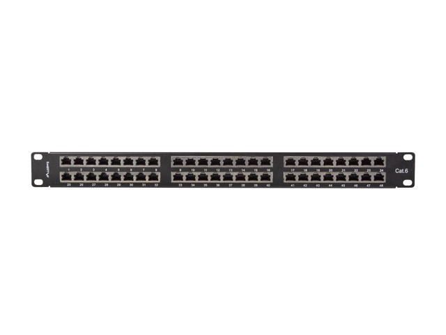 Lanberg PPS6-1048-B 19"/1U 48port Cat.6 FTP árnyékolt fekete patch panel