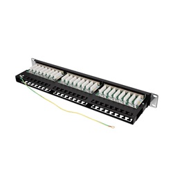 Lanberg PPS6-1048-B 19"/1U 48port Cat.6 FTP árnyékolt fekete patch panel