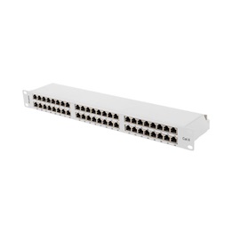 Lanberg PPS6-1048-S 19"/1U 48port Cat.6 FTP árnyékolt szürke patch panel