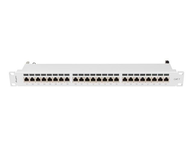 Lanberg PPS7-1024-S 19" 1U 24port Cat.7 FTP árnyékolt szürke patch panel