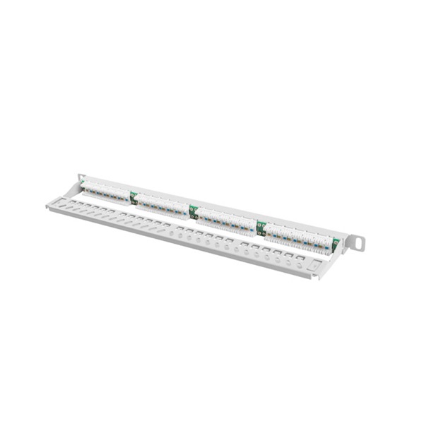 Lanberg PPU5-0024-S 19" 0,5U 24port Cat.5e UTP árnyékolatlan szürke patch panel