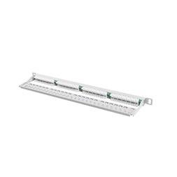 Lanberg PPU5-0024-S 19" 0,5U 24port Cat.5e UTP árnyékolatlan szürke patch panel