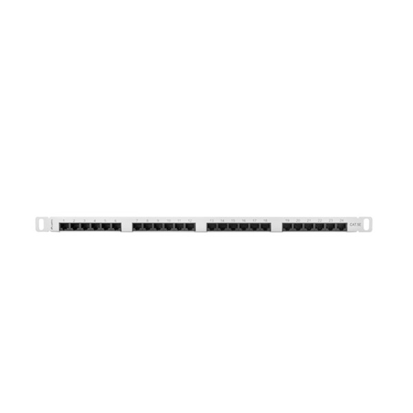 Lanberg PPU5-0024-S 19" 0,5U 24port Cat.5e UTP árnyékolatlan szürke patch panel