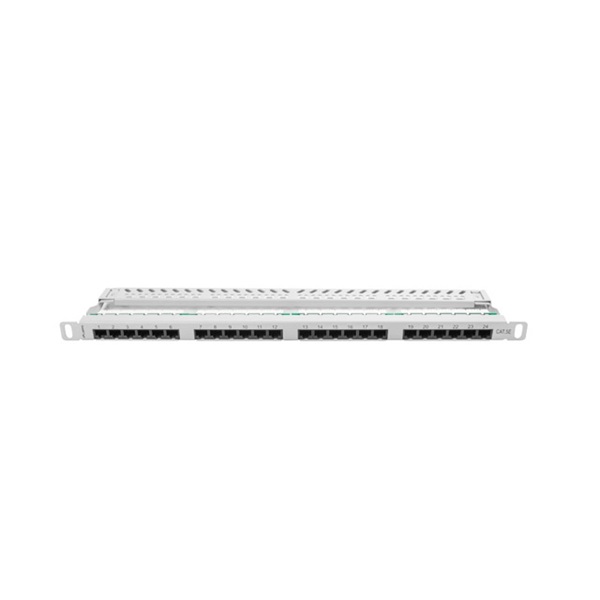 Lanberg PPU5-0024-S 19" 0,5U 24port Cat.5e UTP árnyékolatlan szürke patch panel