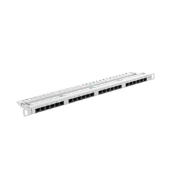 Lanberg PPU5-0024-S 19" 0,5U 24port Cat.5e UTP árnyékolatlan szürke patch panel